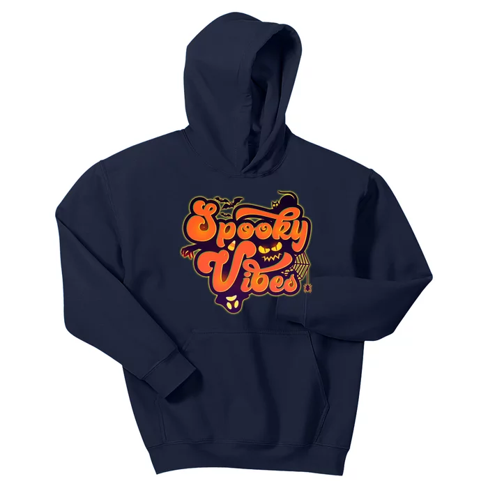 Retro Halloween Spooky Vibes Kids Hoodie