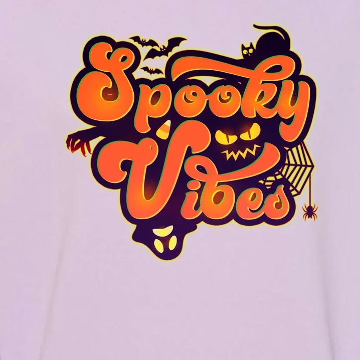 Retro Halloween Spooky Vibes Garment-Dyed Sweatshirt