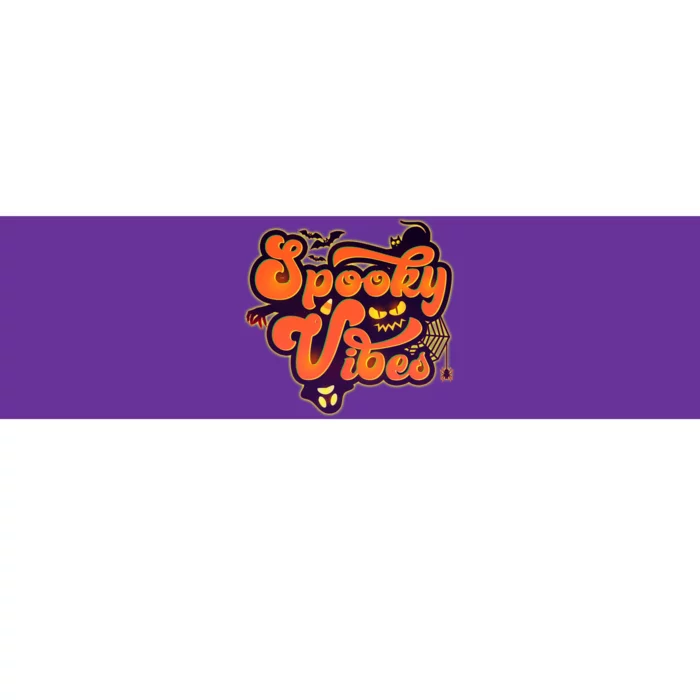 Retro Halloween Spooky Vibes Bumper Sticker