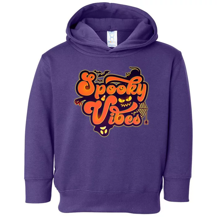 Retro Halloween Spooky Vibes Toddler Hoodie