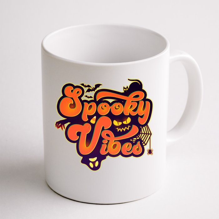 Retro Halloween Spooky Vibes Front & Back Coffee Mug