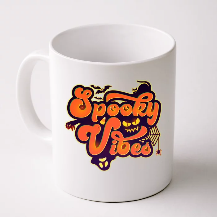 Retro Halloween Spooky Vibes Front & Back Coffee Mug