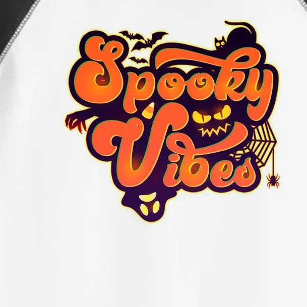 Retro Halloween Spooky Vibes Toddler Fine Jersey T-Shirt