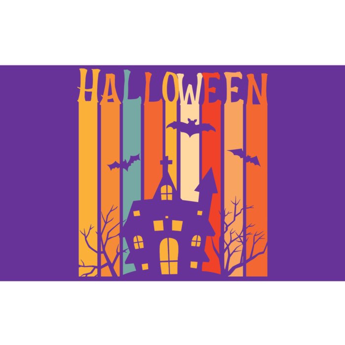 Retro Halloween Scary House Bumper Sticker