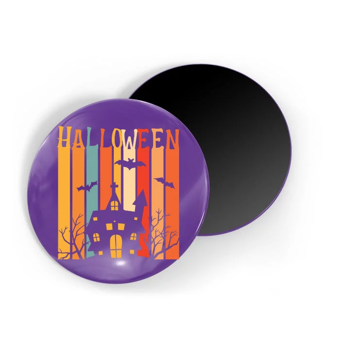 Retro Halloween Scary House Magnet