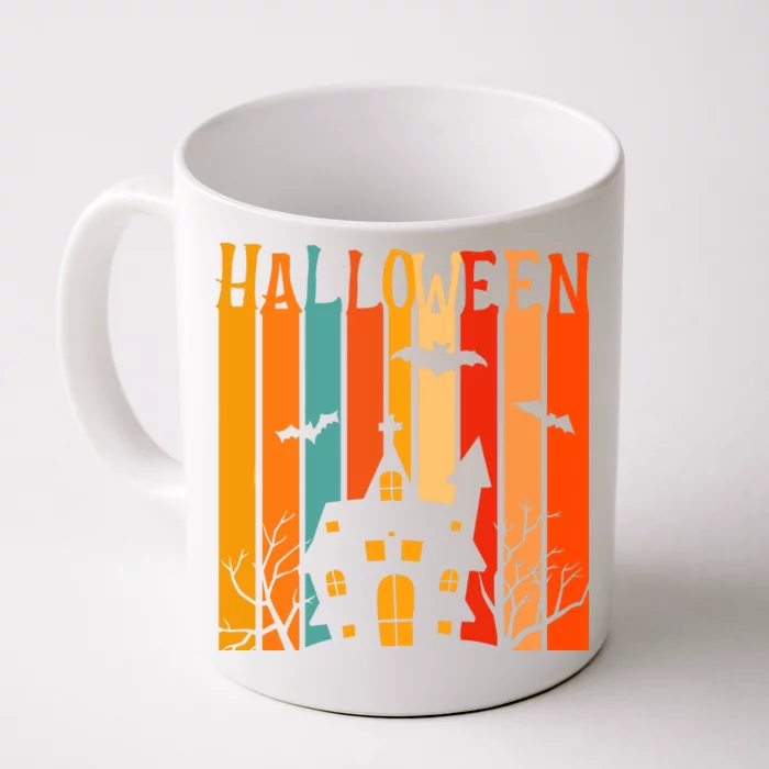 Retro Halloween Scary House Front & Back Coffee Mug