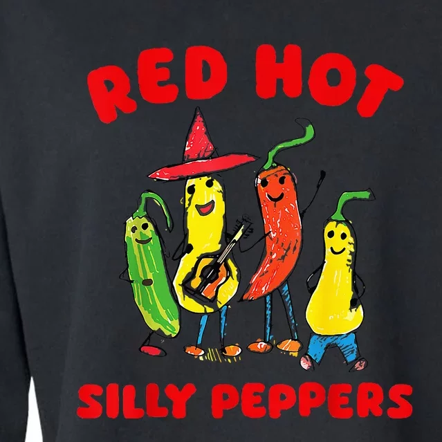 Red Hot Silly Peppers Cropped Pullover Crew