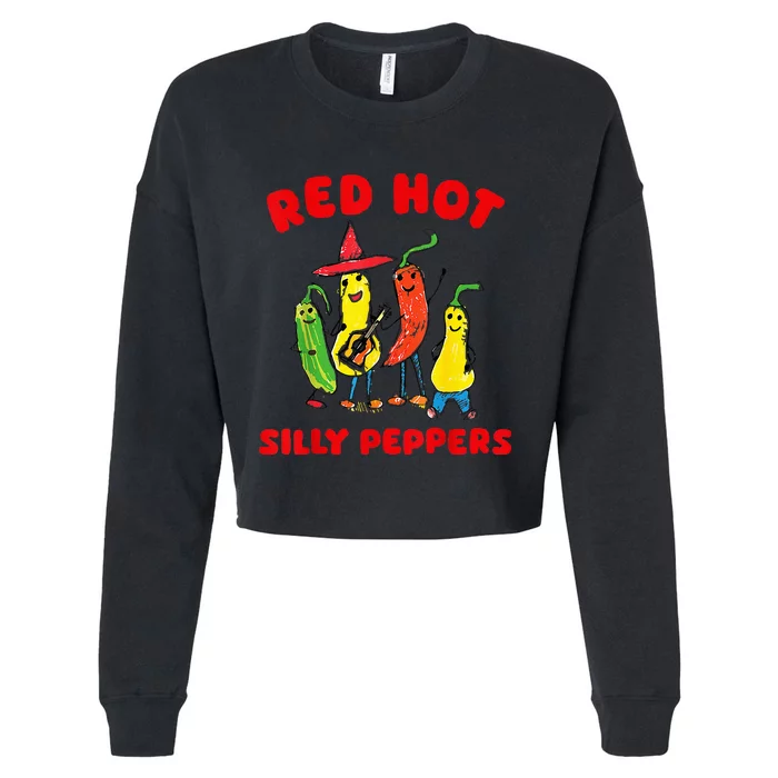 Red Hot Silly Peppers Cropped Pullover Crew