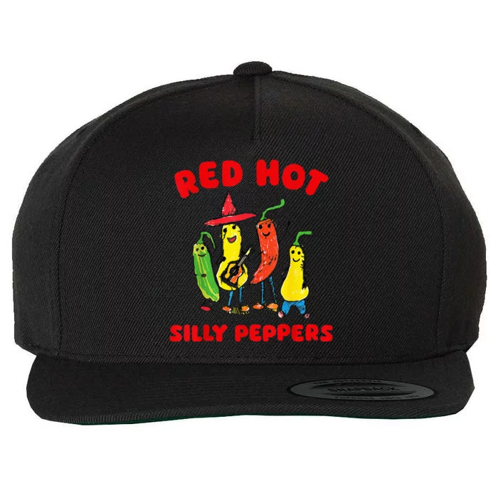 Red Hot Silly Peppers Wool Snapback Cap