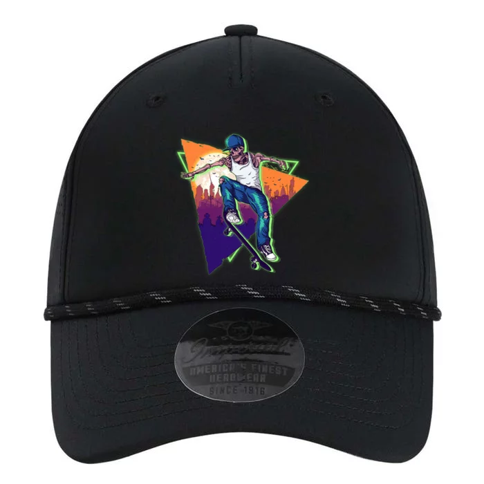 Retro Halloween Skateboarding Skater Skeleton Performance The Dyno Cap