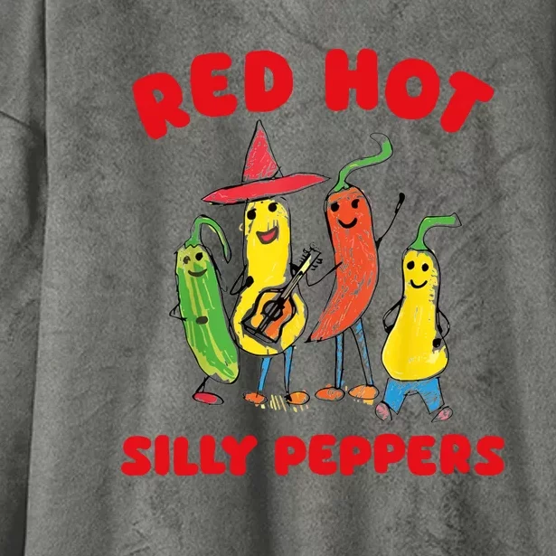 Red Hot Silly Peppers Funny Happy Hooded Wearable Blanket