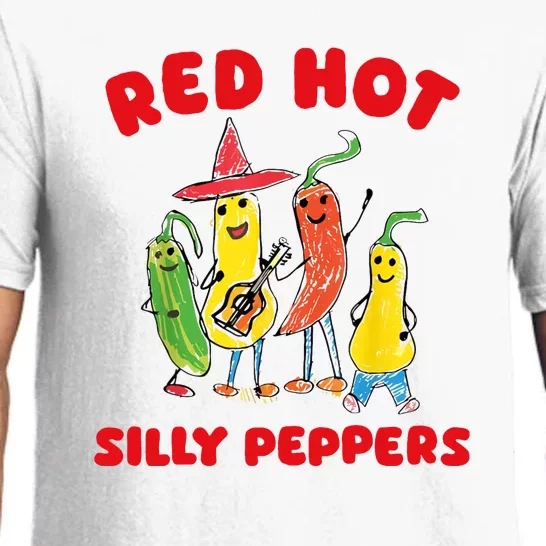 Red Hot Silly Peppers Funny Happy Pajama Set