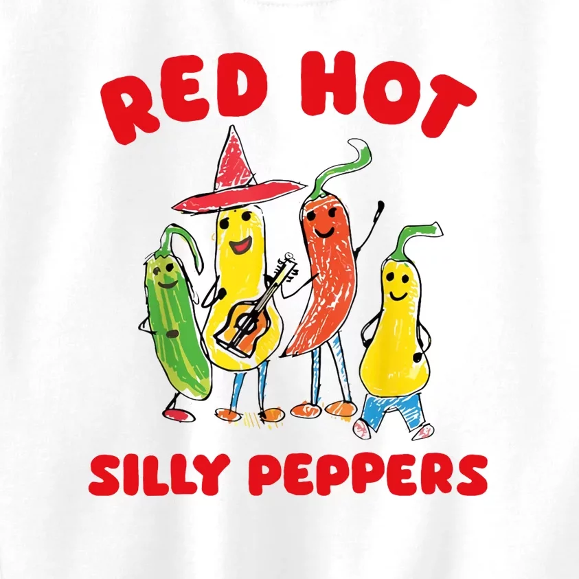 Red Hot Silly Peppers Funny Happy Kids Sweatshirt