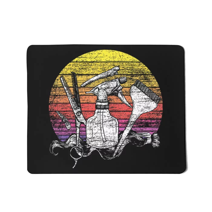 Retro Hair Salon Barber Hairdresser Gift Hairstylist Mousepad