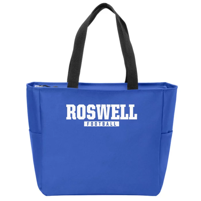 Roswell High School Football Hs Zip Tote Bag