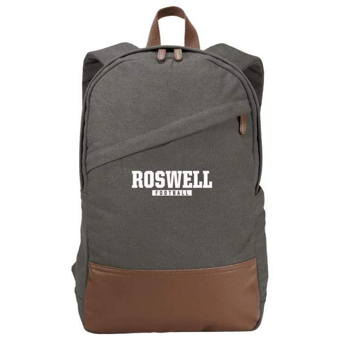 Roswell High School Football Hs Cotton Canvas Backpack