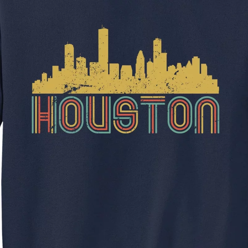 Retro Houston Skyline Texas Tall Sweatshirt