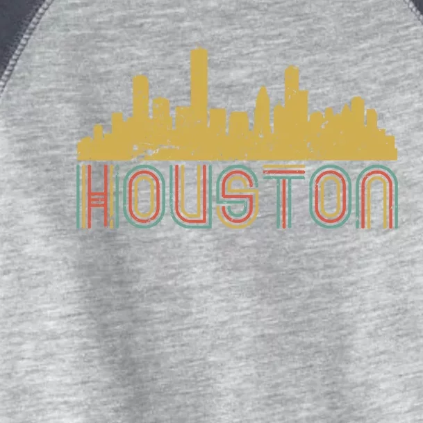 Retro Houston Skyline Texas Toddler Fine Jersey T-Shirt