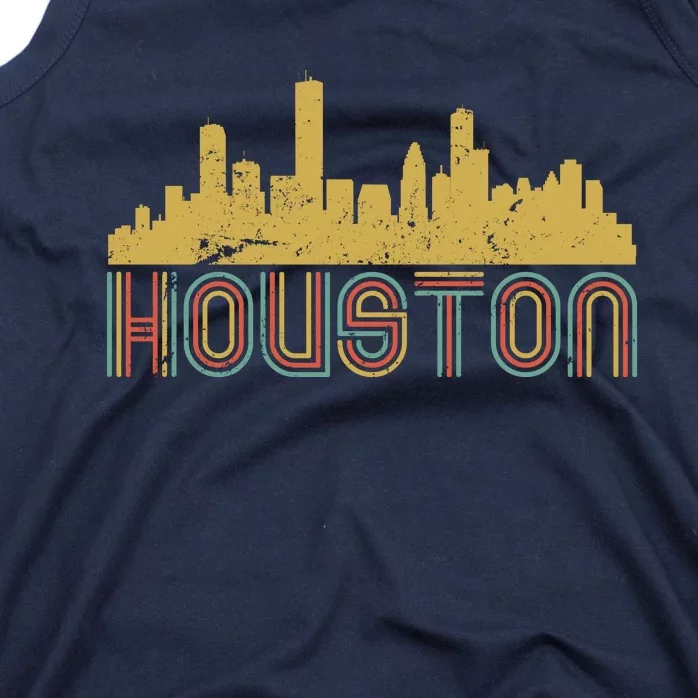 Retro Houston Skyline Texas Tank Top