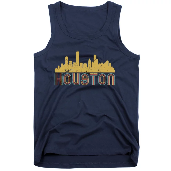 Retro Houston Skyline Texas Tank Top