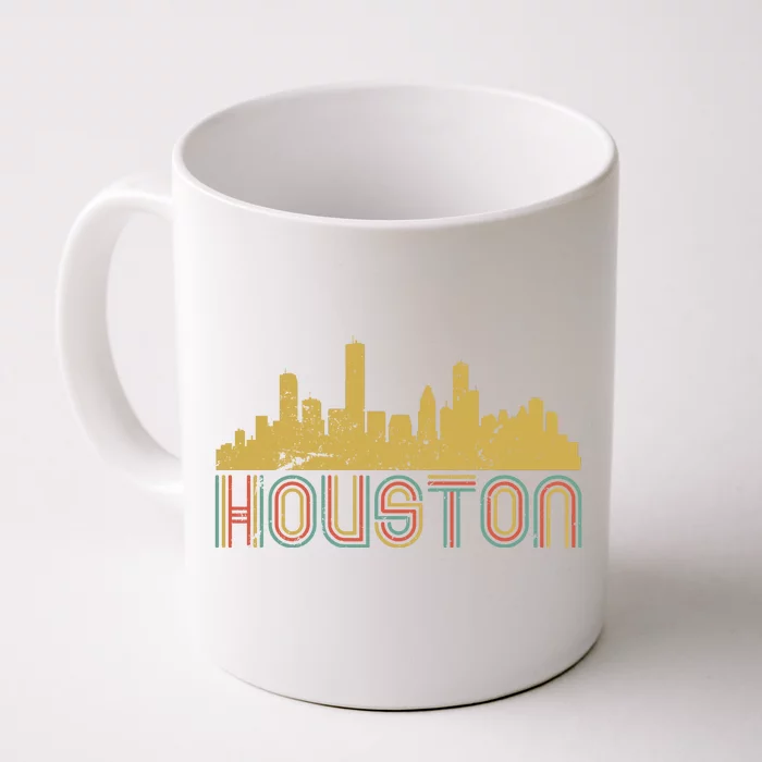 Retro Houston Skyline Texas Front & Back Coffee Mug