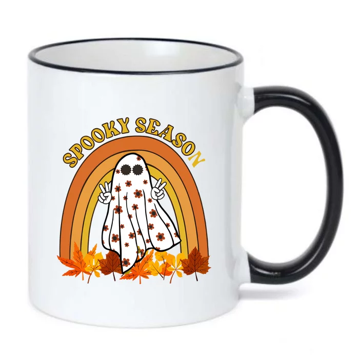 Retro Halloween Spooky Season Ghost Fall Rainbow Black Color Changing Mug