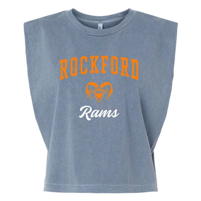 Rockford High School Rams Garment-Dyed Women's Muscle Tee