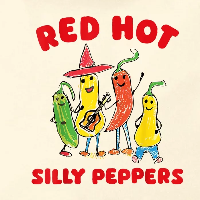 Red Hot Silly Peppers Zip Tote Bag