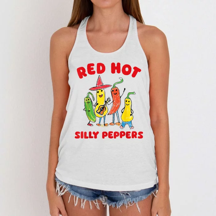 Red Hot Silly Peppers Women's Knotted Racerback Tank