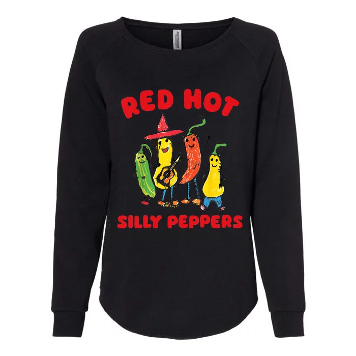 Red Hot Silly Peppers Womens California Wash Sweatshirt