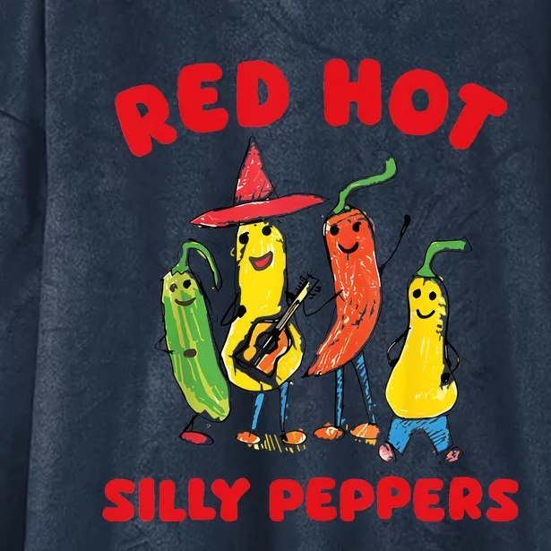 Red Hot Silly Peppers Hooded Wearable Blanket