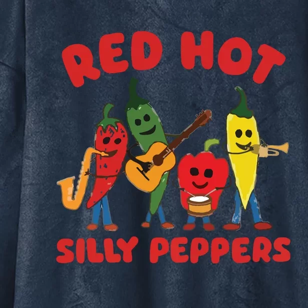 Red Hot Silly Peppers Hooded Wearable Blanket