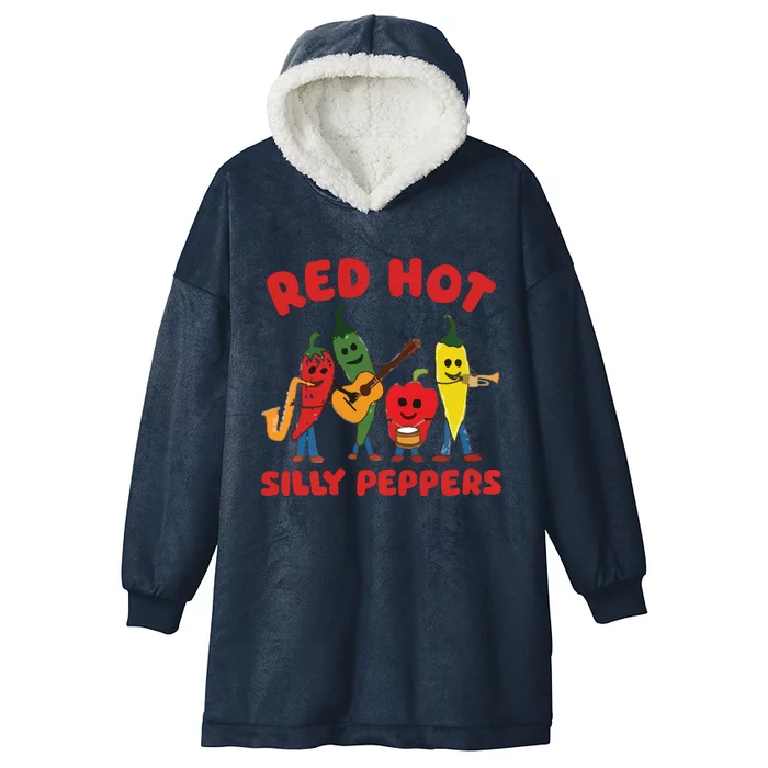 Red Hot Silly Peppers Hooded Wearable Blanket