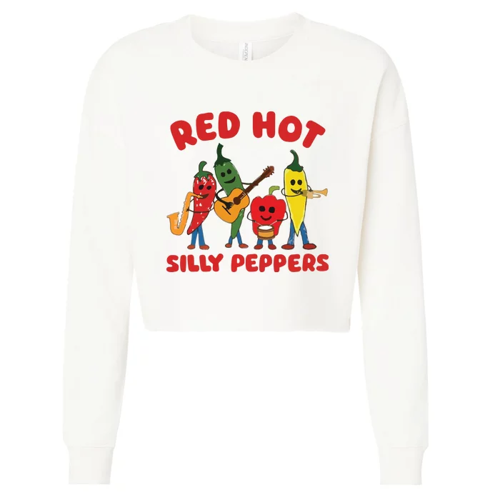 Red Hot Silly Peppers Cropped Pullover Crew