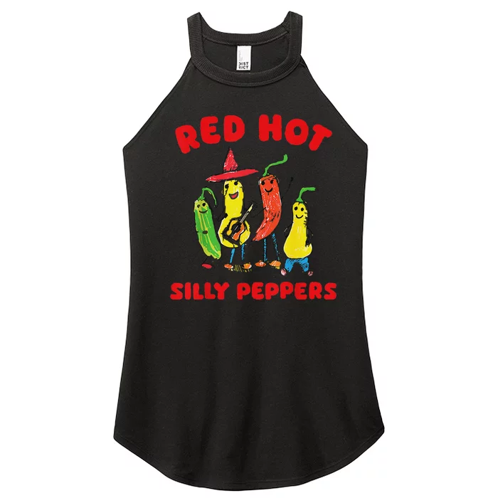 Red Hot Silly Peppers Fun Design Women’s Perfect Tri Rocker Tank