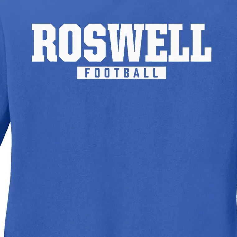 Roswell High School Football Ladies Long Sleeve Shirt