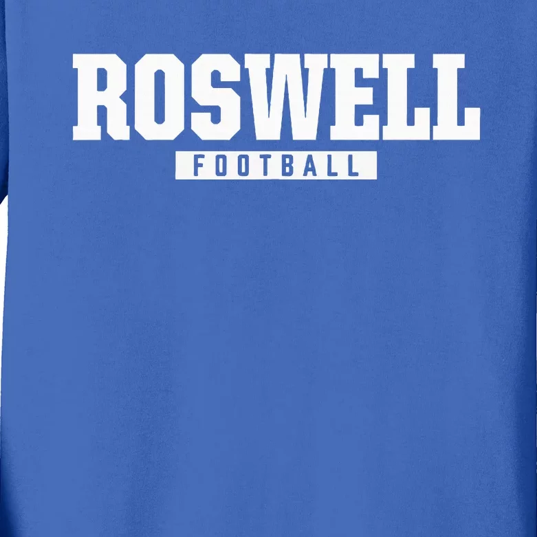 Roswell High School Football Kids Long Sleeve Shirt