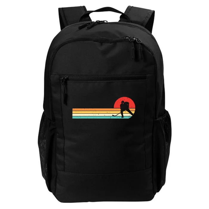 Retro Hockey Striped Logo Daily Commute Backpack