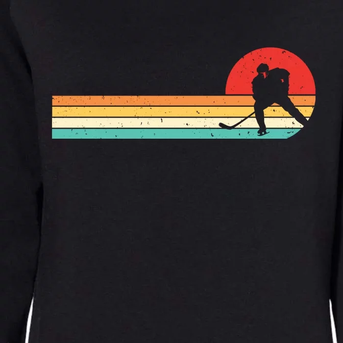 Retro Hockey Striped Logo Womens California Wash Sweatshirt