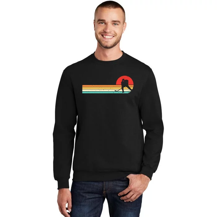 Retro Hockey Striped Logo Tall Sweatshirt