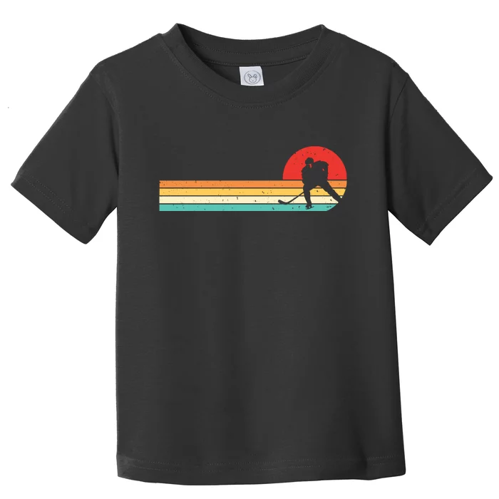 Retro Hockey Striped Logo Toddler T-Shirt