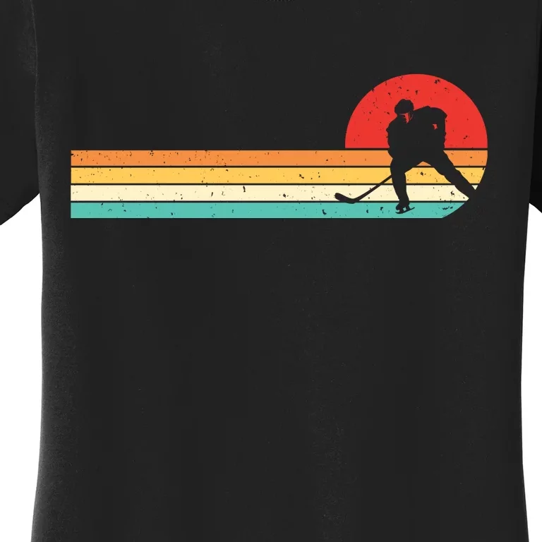 Retro Hockey Striped Logo Women's T-Shirt