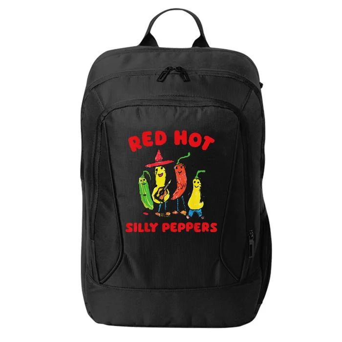 Red Hot Silly Peppers Fun Design City Backpack