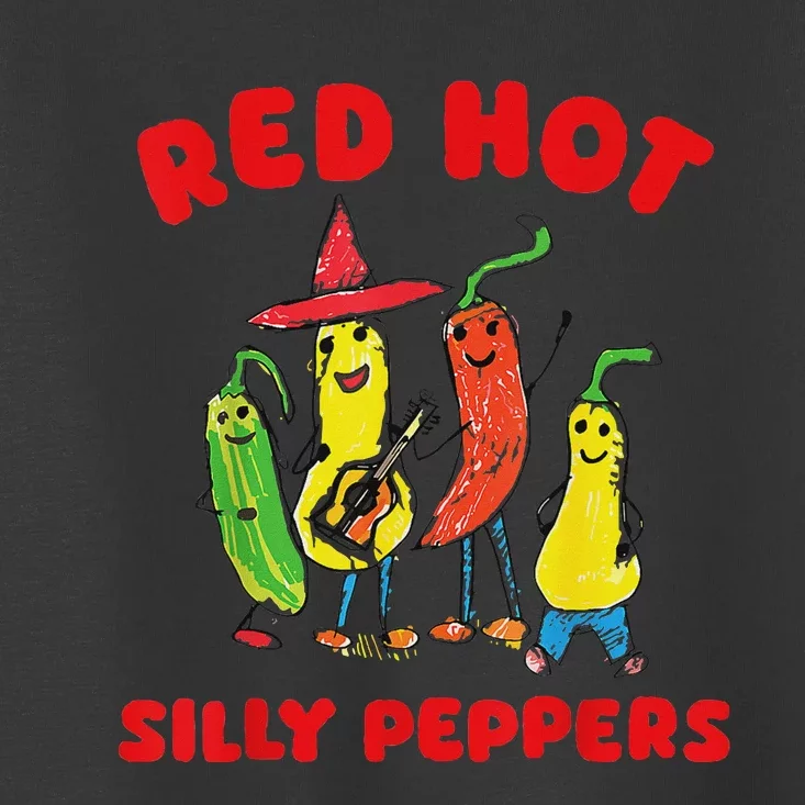 Red Hot Silly Peppers Fun Design Toddler T-Shirt