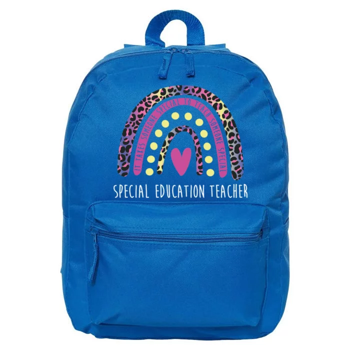 Rainbow Heart Sped Special Education Teacher Gift 16 in Basic Backpack