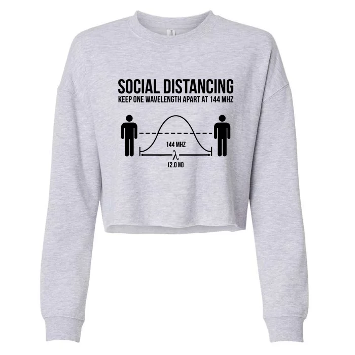 Radio Ham Social Distancing Cropped Pullover Crew