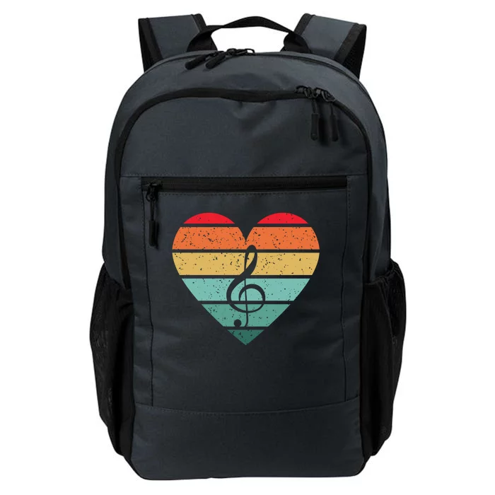 Retro Heart Sunset Note Music School Daily Commute Backpack