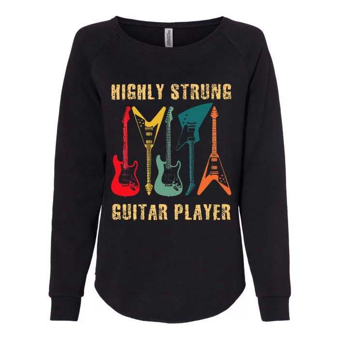 Retro Highly Strung Funny Lead Bass Guitarist Humor Womens California Wash Sweatshirt