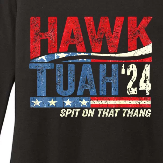 Retro Hawk Tuah 24 Spit On That Thang Gift Womens CVC Long Sleeve Shirt