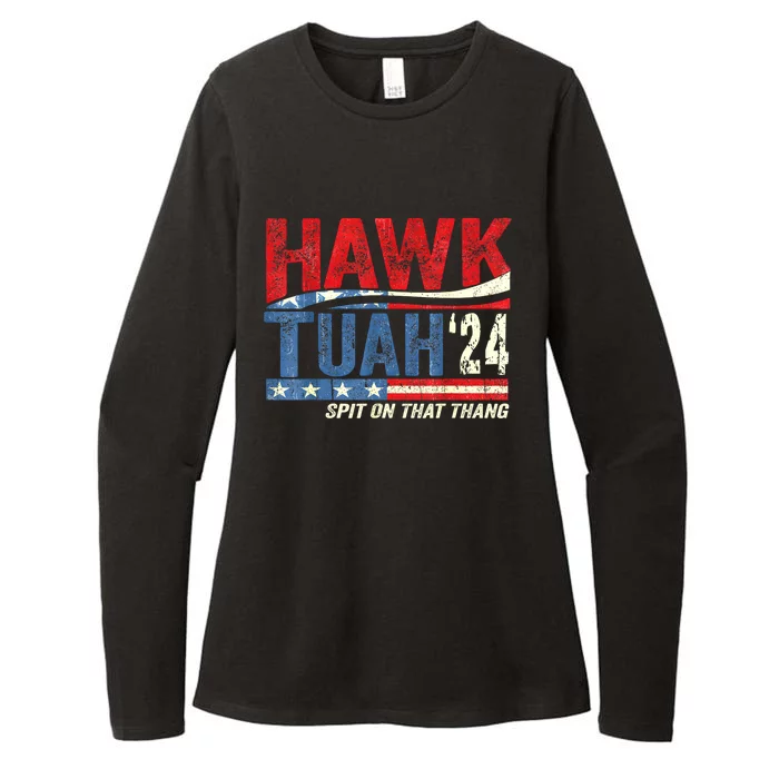 Retro Hawk Tuah 24 Spit On That Thang Gift Womens CVC Long Sleeve Shirt